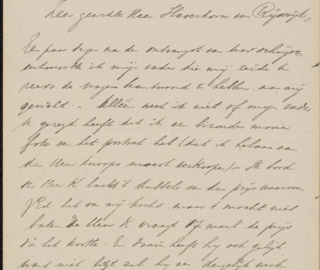Brief aan Pieter Haverkorn van Rijsewijk